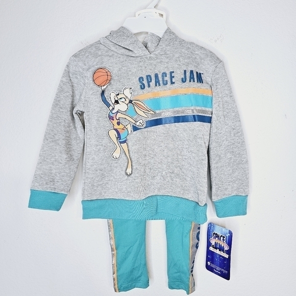 New! Space Jam Lola 2 Piece Basketball Hoodie Joggers Sweatpants Toddler Set - Picture 2 of 11